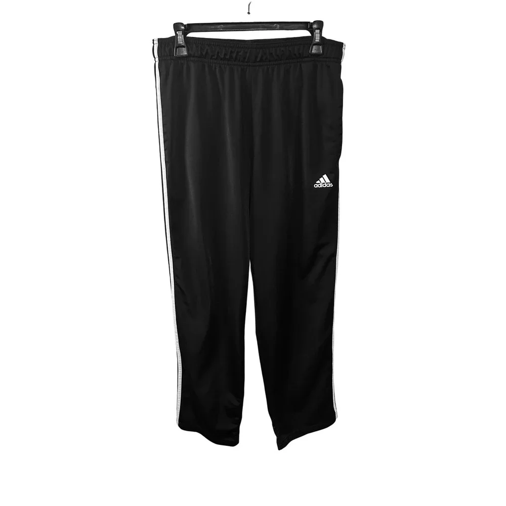 Adidas Primegreen Mens Black White Striped Track Pants‎ Activewear